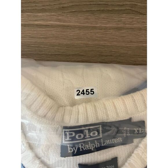 Vtg Polo Ralph Lauren Cricket Cable Knit Sweater Vest Tennis Logo Sleeveless XL - Picture 12 of 12